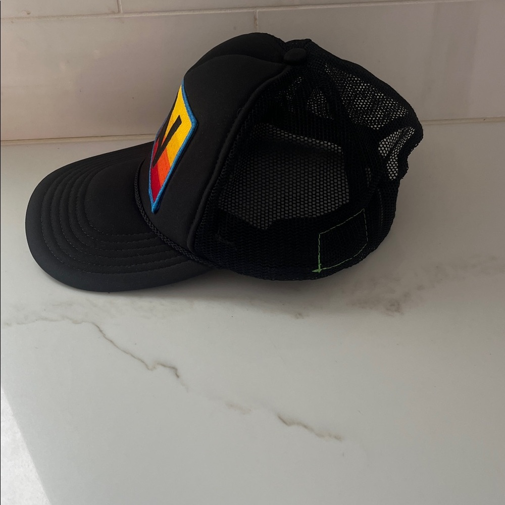 Aviator Nation Black Trucker Hat with Sunset Patch - Picture 10 of 11